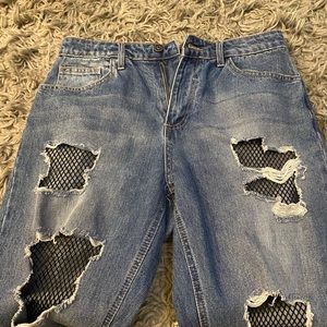 Fishnet jeans